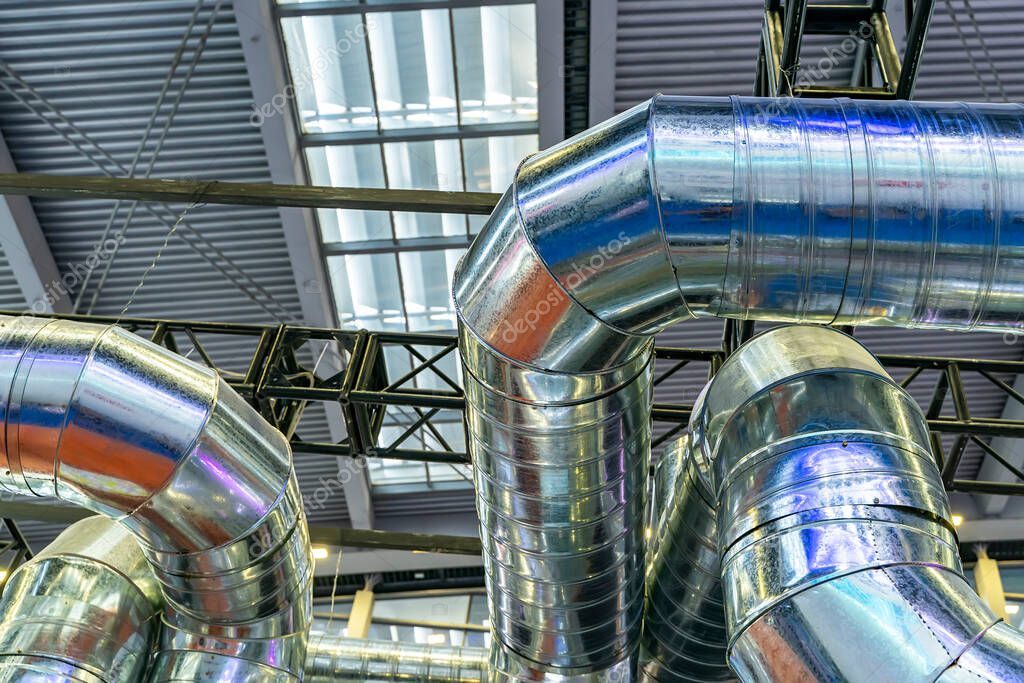 Industrial ducting and HVAC in a manufacturing plant